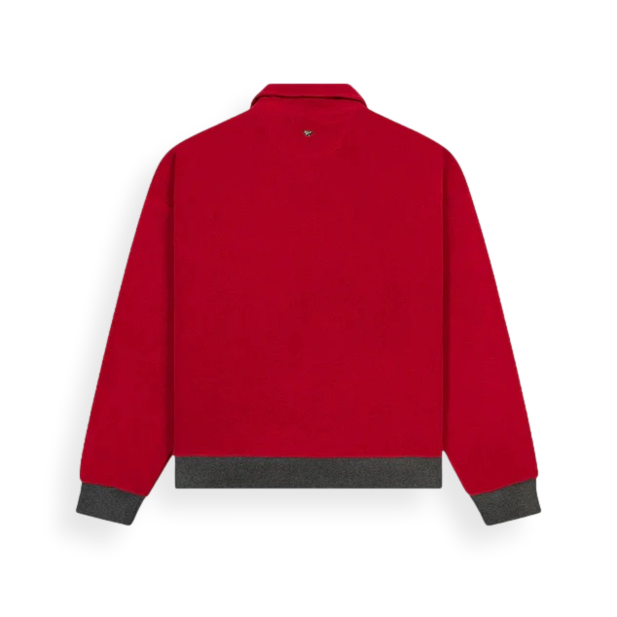 Red Reverse Fleece Half-Zip Pullover Hoodie