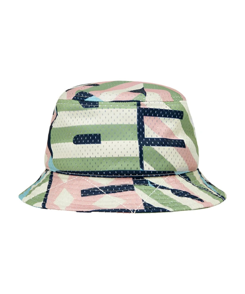 Diamond and Stripes Bucket Hat - Pink