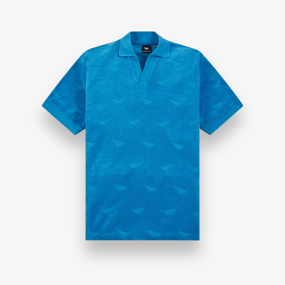 Jacquard Terry Johnny Collar Polo Tee