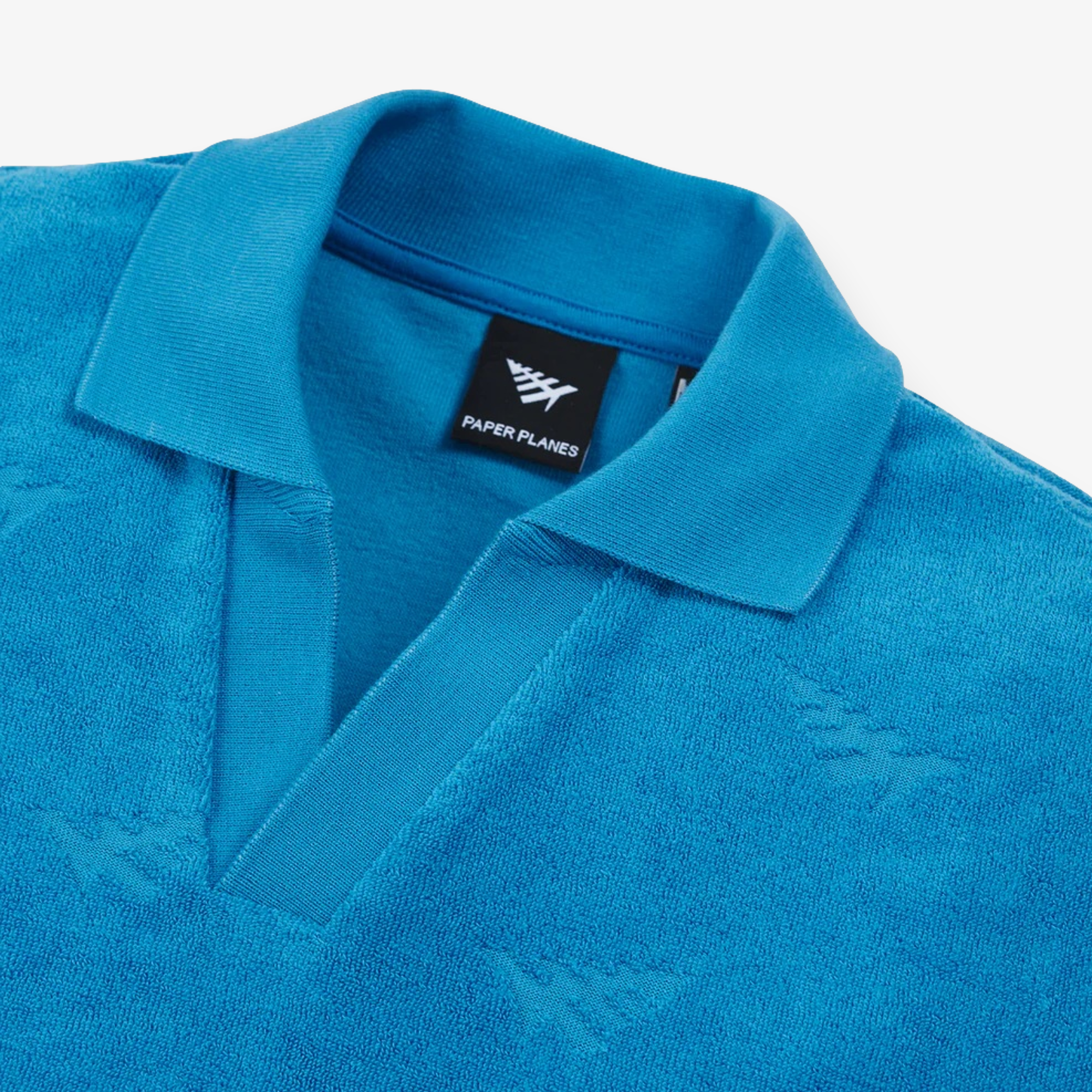 Jacquard Terry Johnny Collar Polo Tee