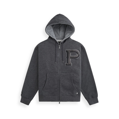 Relaxed Fit 3D Full-Zip Hoodie