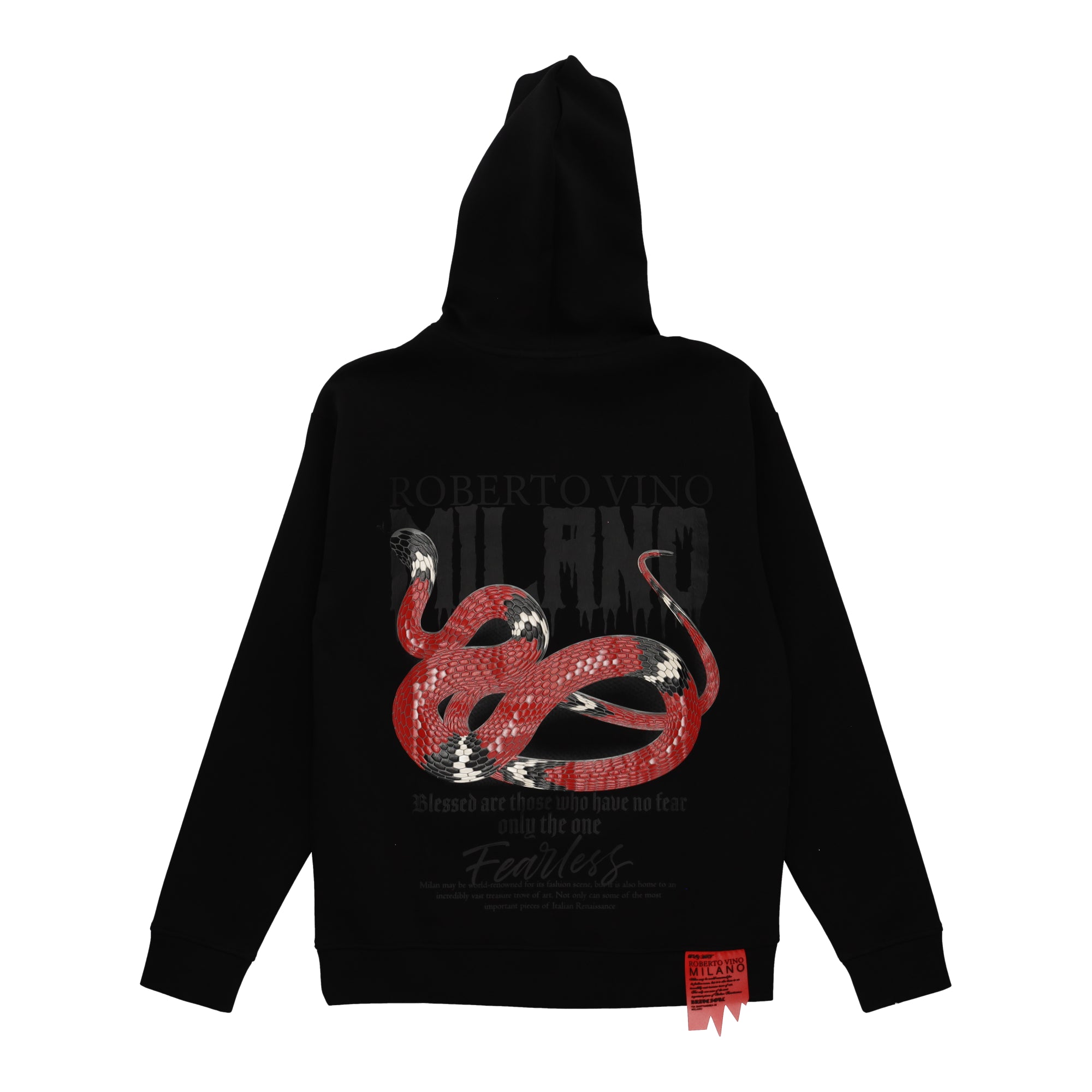 Milano Snake Hoodie Black