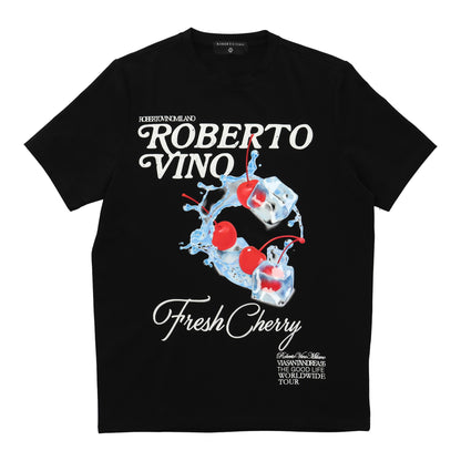 Fresh Cherry Tee Black
