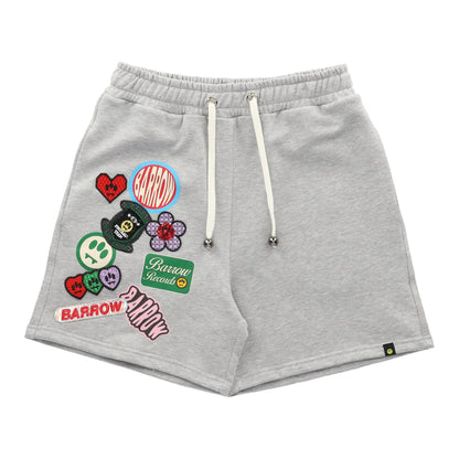 Gray Bermuda Patchwork Shorts