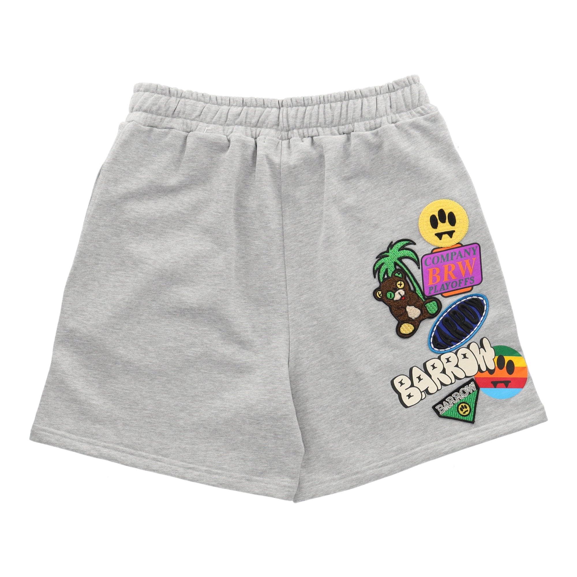 Gray Bermuda Patchwork Shorts