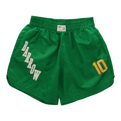 Nylon Basket Bermuda Green Shorts