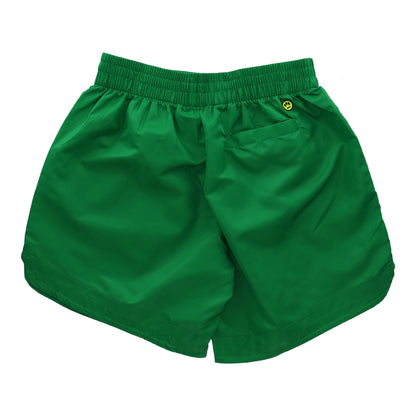 Nylon Basket Bermuda Green Shorts