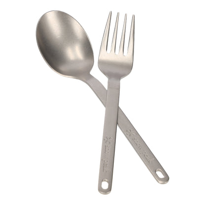 Titanium Silver Fork & Spoon Set