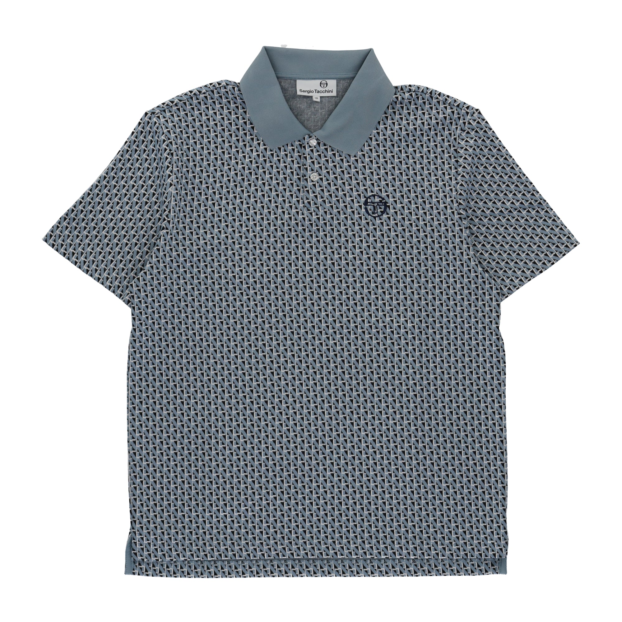 Paolo Knit Polo- Faded Denim