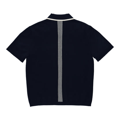 Enzo Knit Polo- Maritime Blue