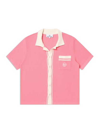 Fratelli Crochet Cabana Polo-Geranium Pink