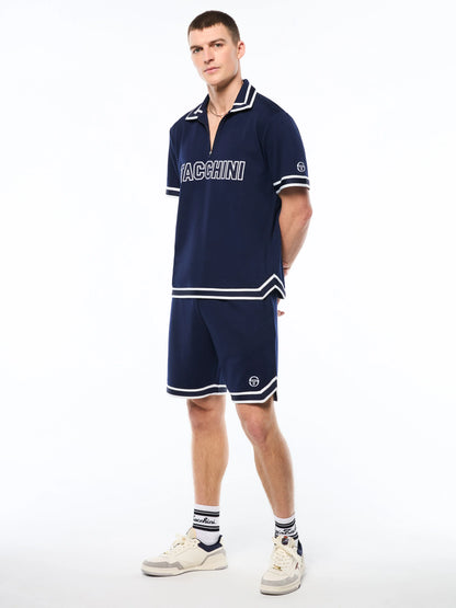 Tito Short Sleeve Polo-Maritime Blue