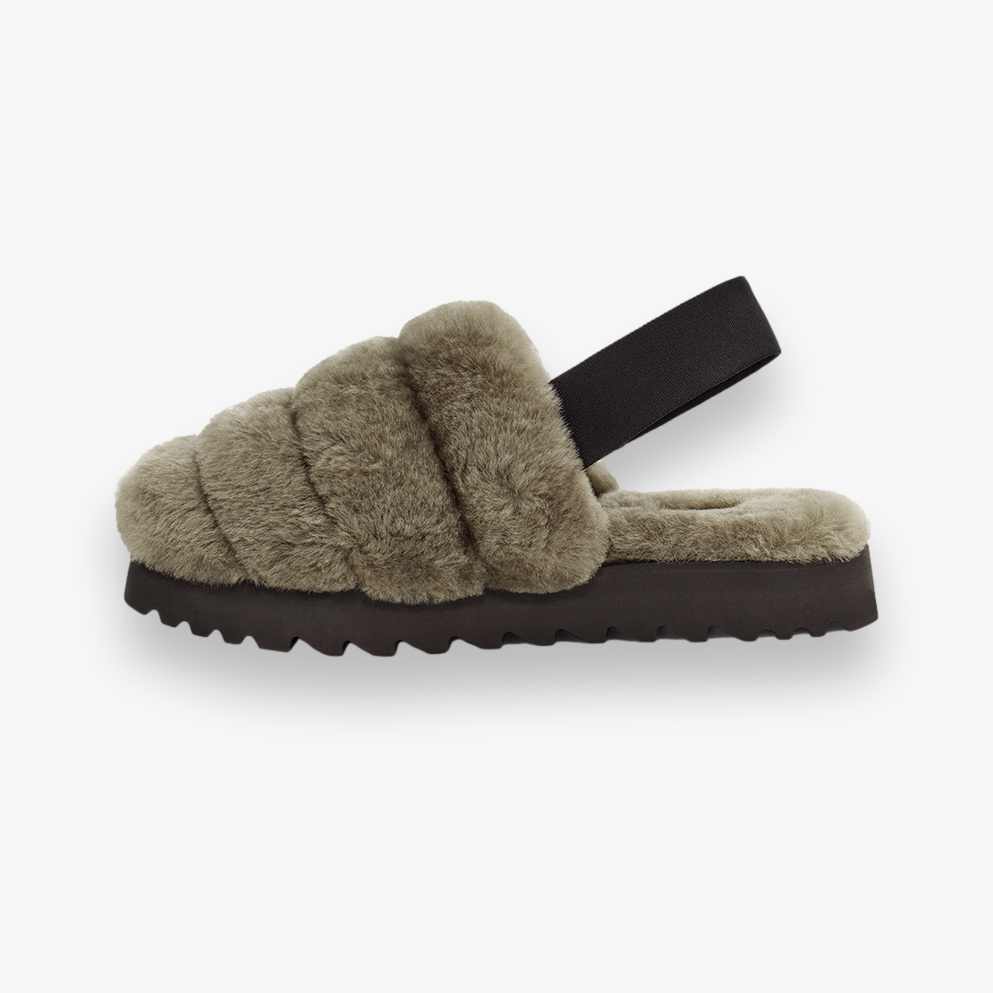 Super Fluff Slipper Olive Green