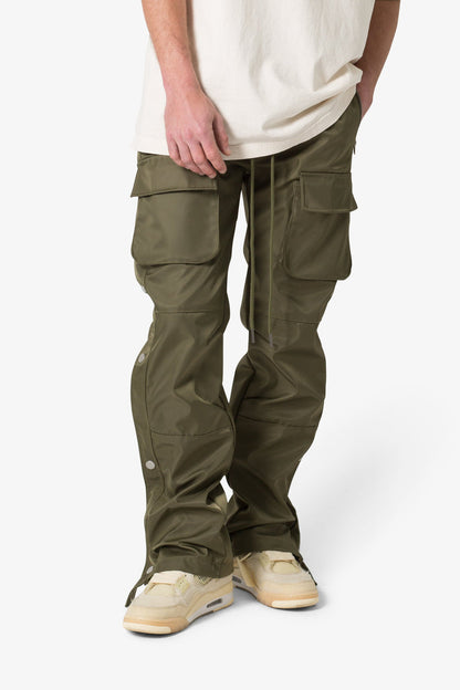 MNML-Snap Front Cargo Pants-Green
