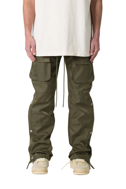MNML-Snap Front Cargo Pants-Green