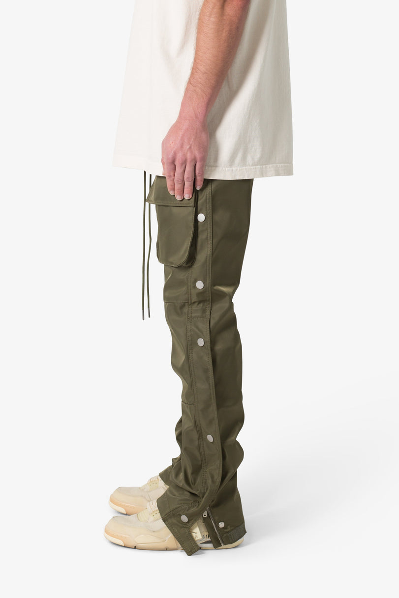 MNML-Snap Front Cargo Pants-Green
