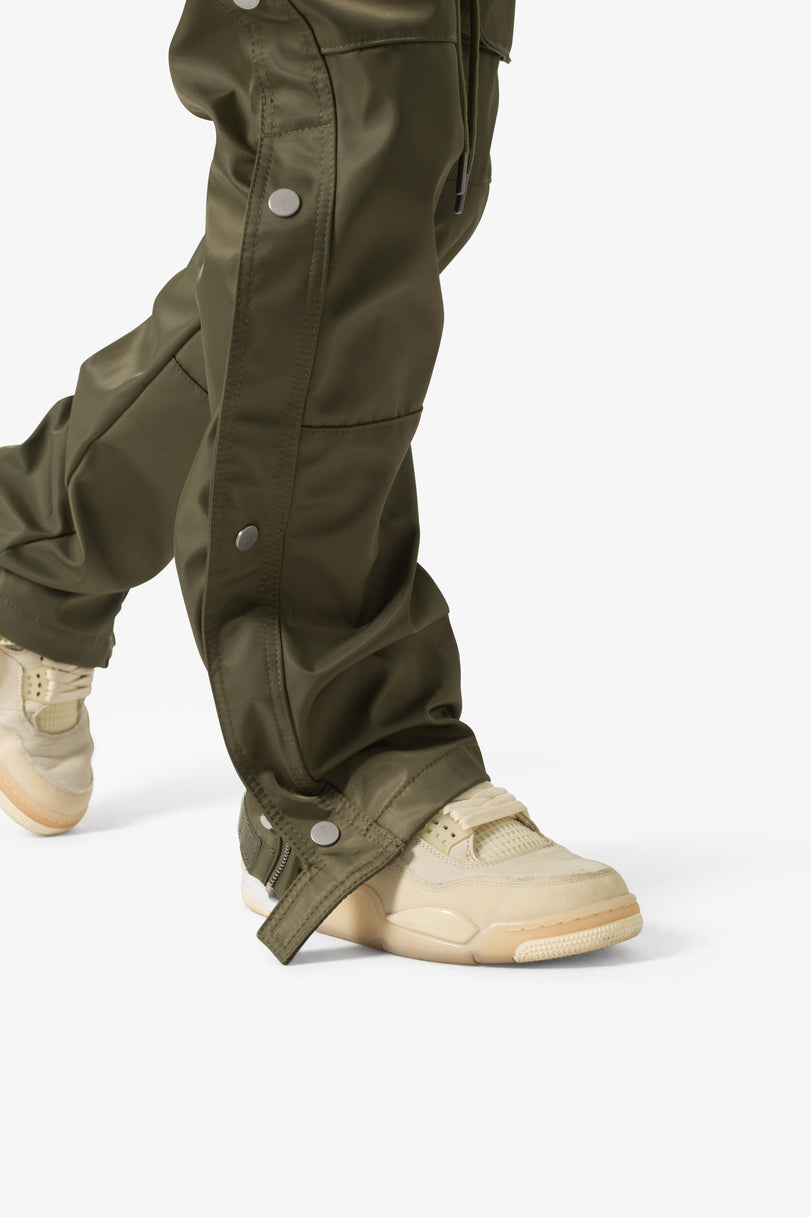 MNML-Snap Front Cargo Pants-Green