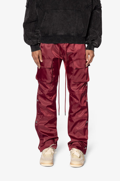 M2024-P532-RED-Men Snap Front Cargo Pants