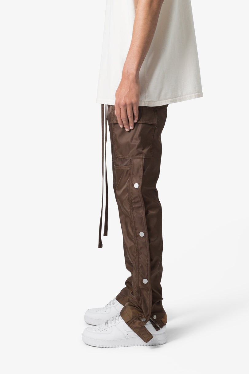 MNML-Snap Zipper II Cargo Pants-Brown