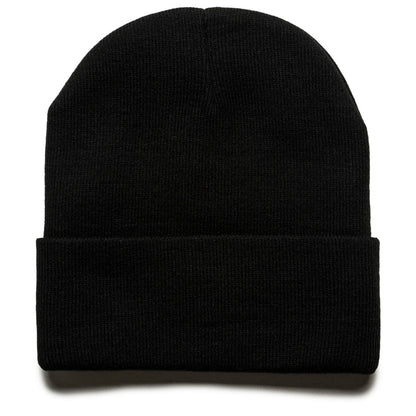 EMBROIDERED BEANIE-Black