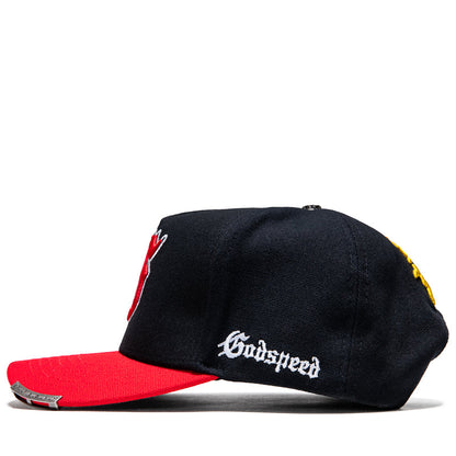 Godspeed New York-Insignia Black Red Hat-Black