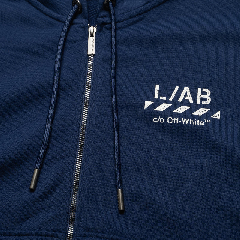 L/AB c/o Off-White Diagonal Full Zip Hoodie