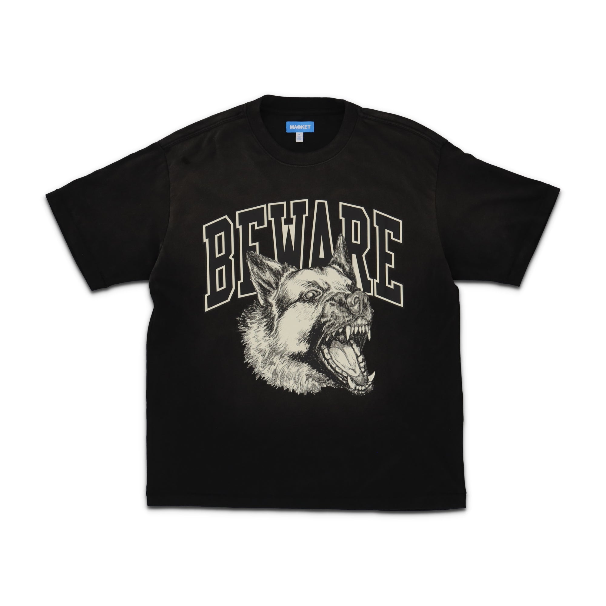 Tonal Beware T shirt Black