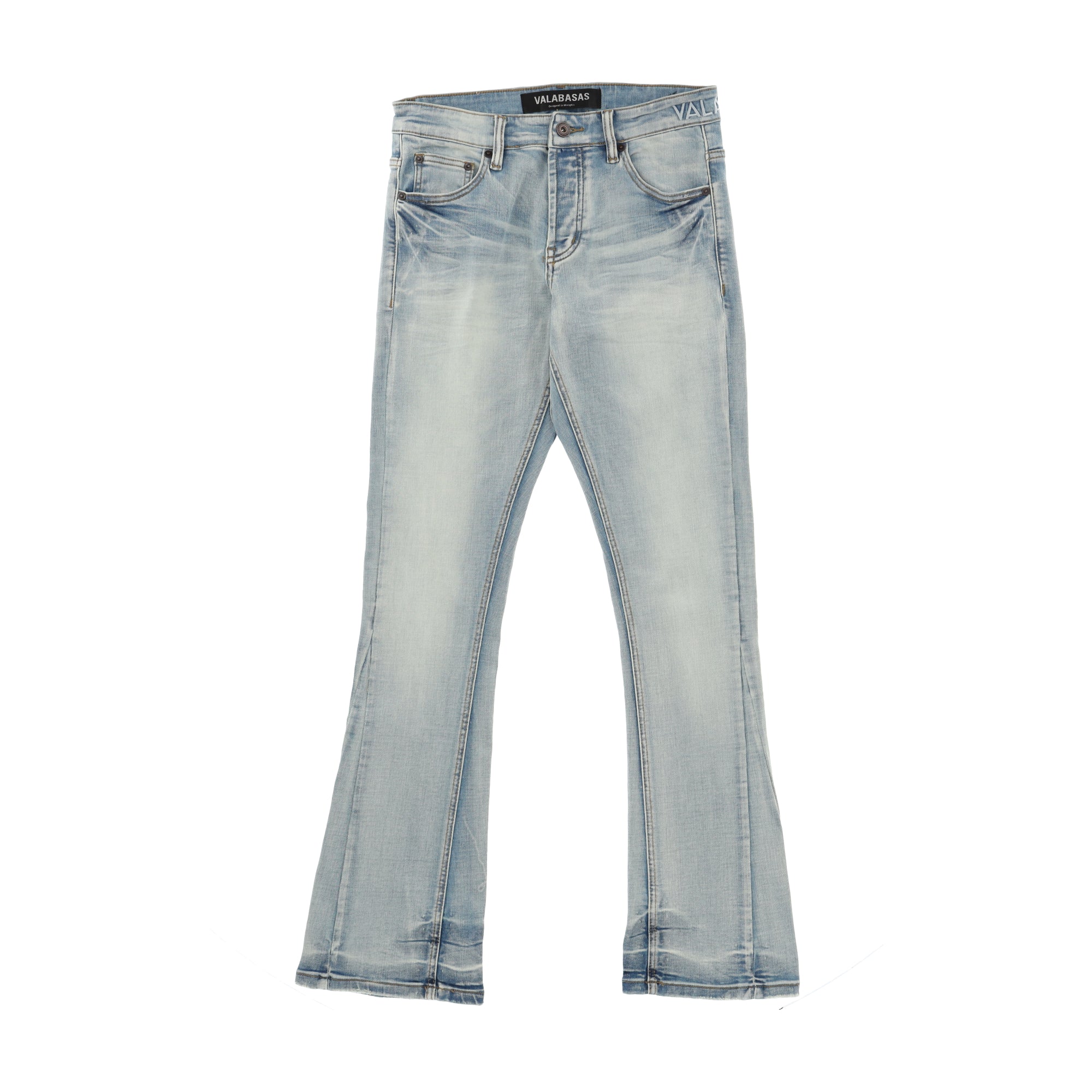 Mr. Stacked Light Washed Jeans Blue
