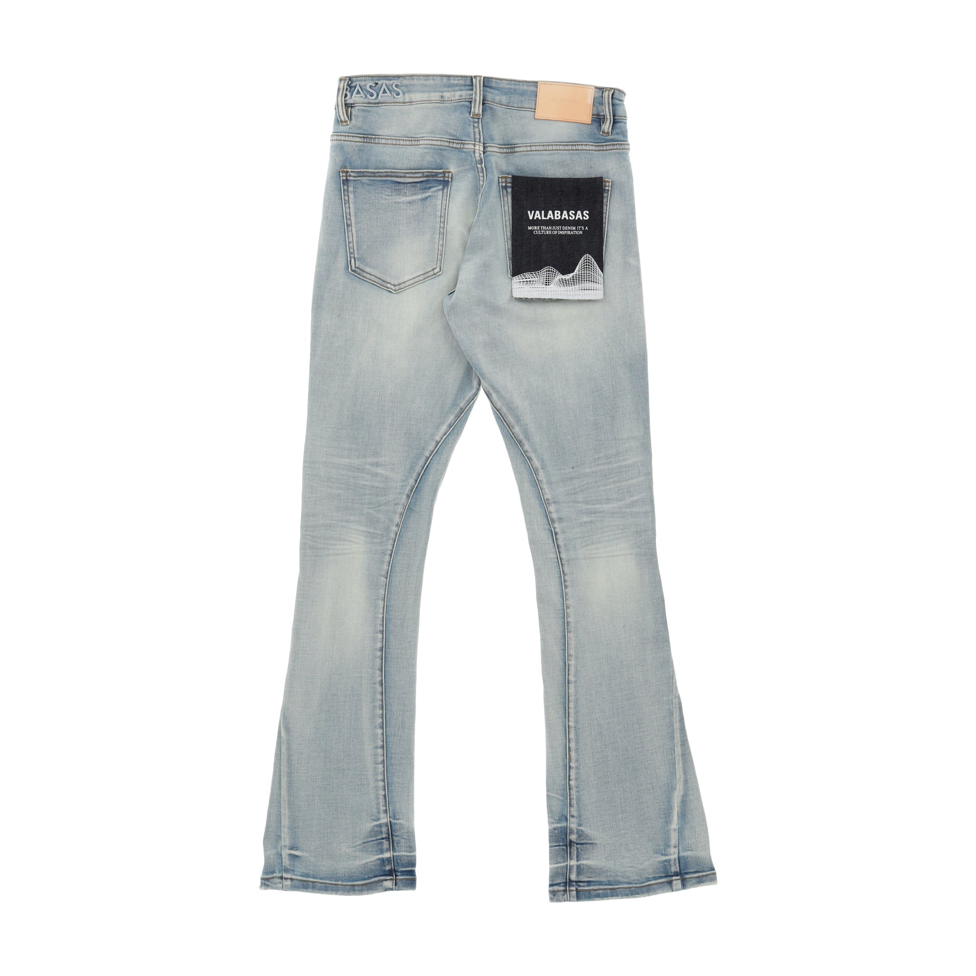 Mr. Stacked Light Washed Jeans Blue