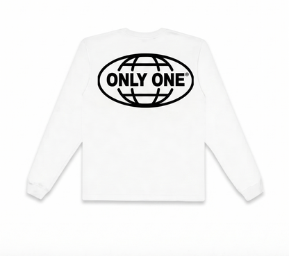 Only One Worldwide Long Sleeve White Crewneck