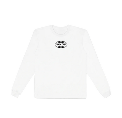 Only One Worldwide Long Sleeve White Crewneck