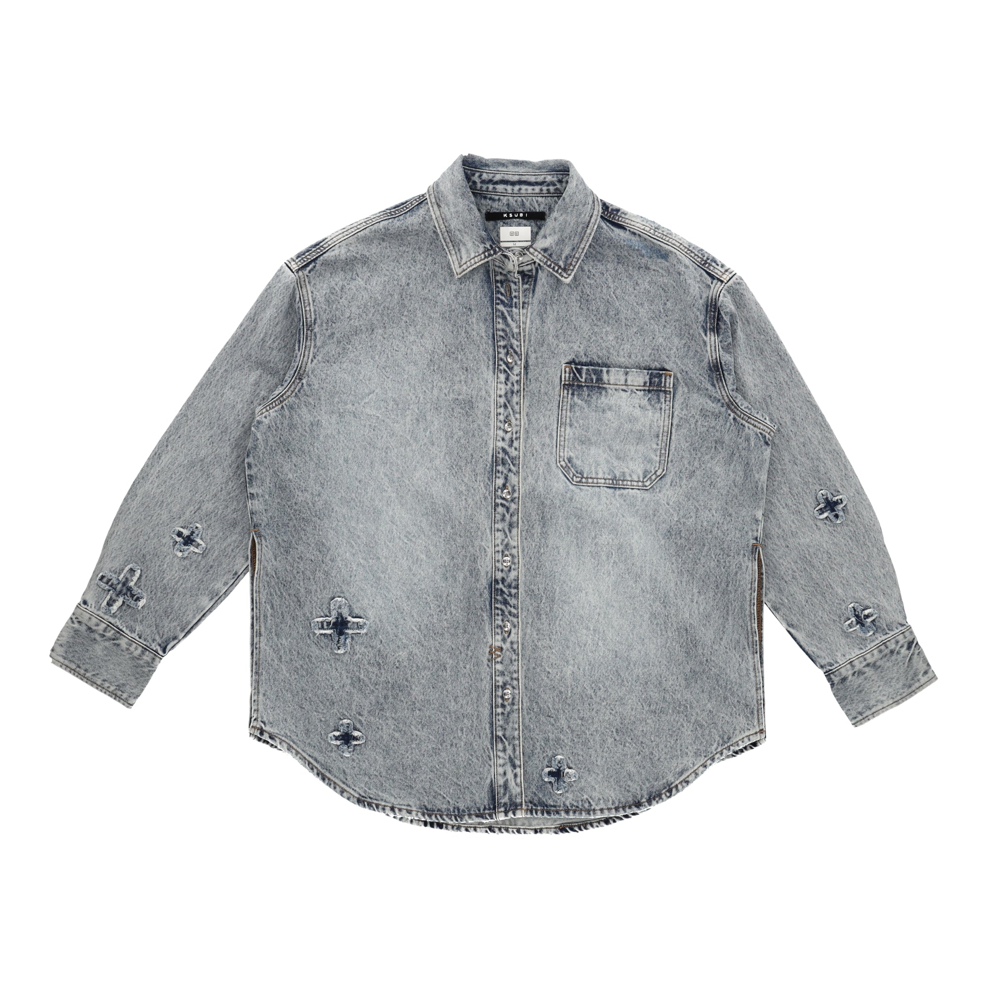 klassic kraftwerk Blue Oversized shirt