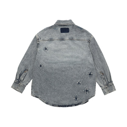 klassic kraftwerk Blue Oversized shirt