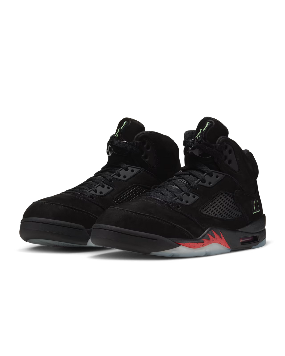 Air Jordan 5 'Halloween' 'Black and Picante Red