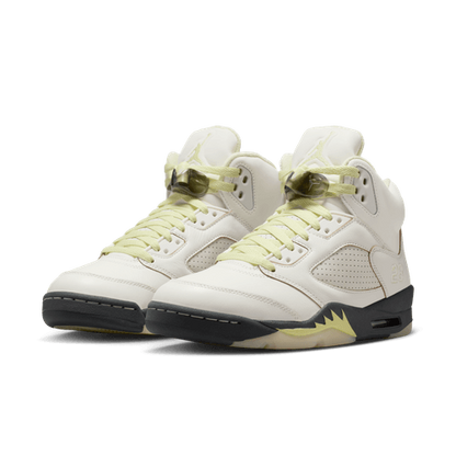 Air Jordan 5 Luminous Green and Sail