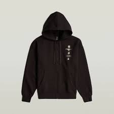 Poster Back Graphic Loose Pullover Hoodie