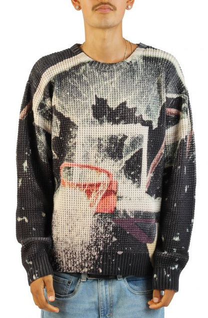 Break The Backboard Printed Sweater