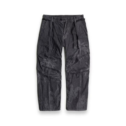 Palm Pleated Denim Pants