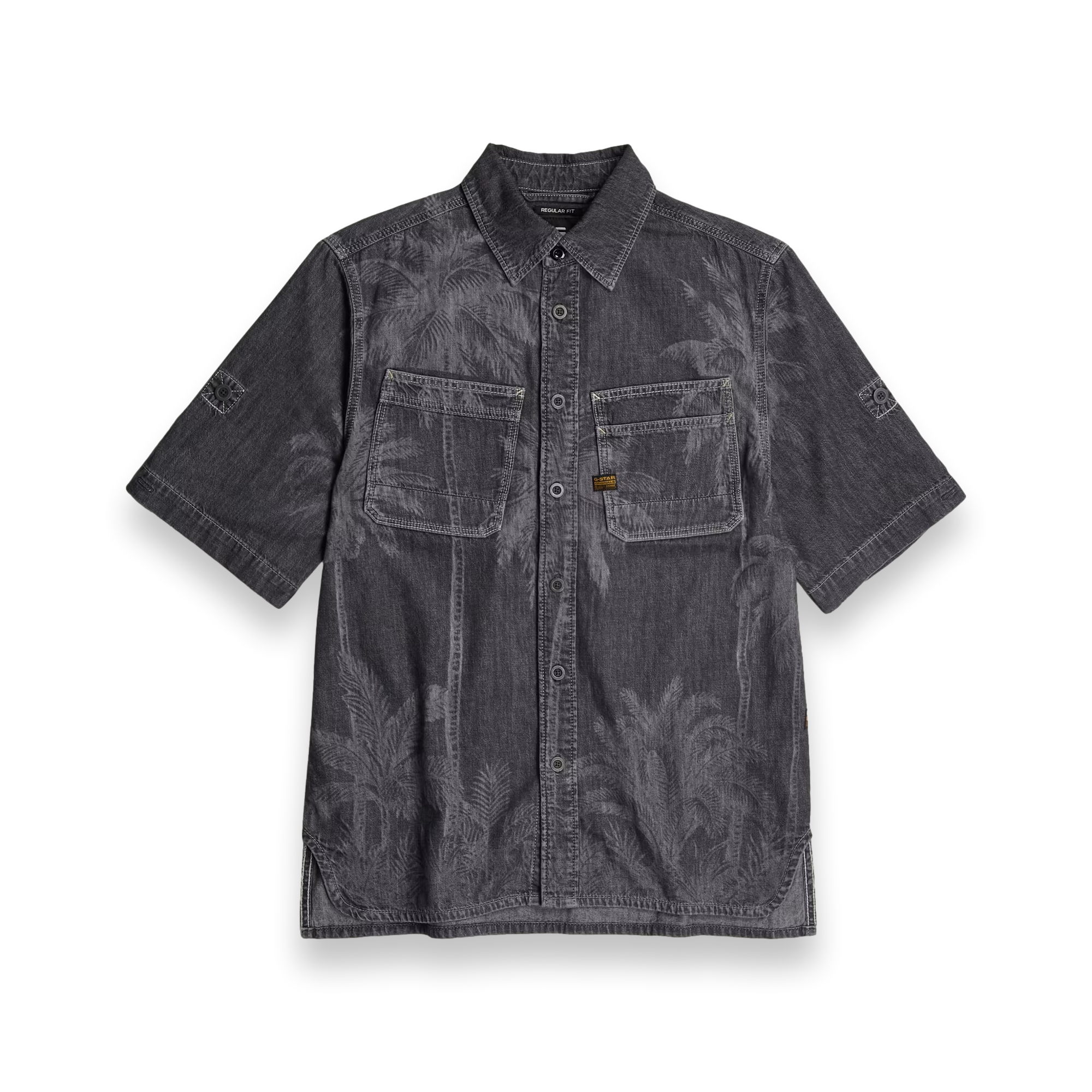 Slanted Double Pocket  Shirt