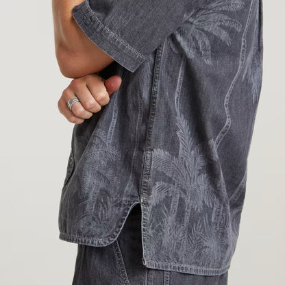 Slanted Double Pocket  Shirt