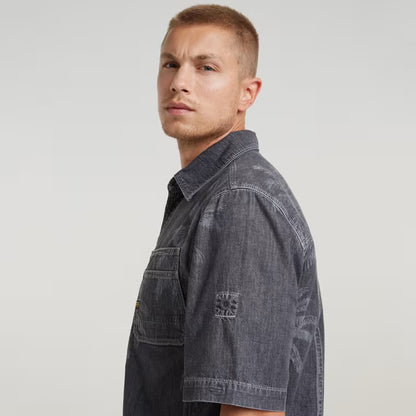 Slanted Double Pocket  Shirt