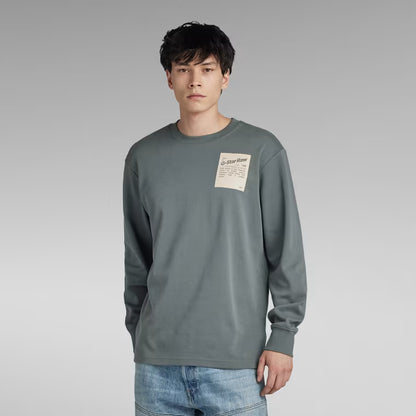 Tile Back Graphic Loose LS T-Shirt