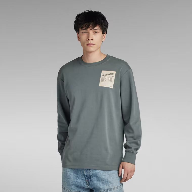Tile Back Graphic Loose LS T-Shirt