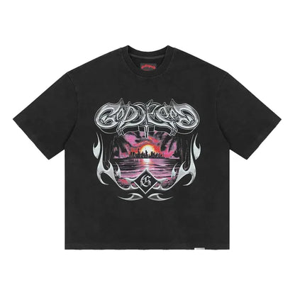 Liberty Sunset Black T-Shirt