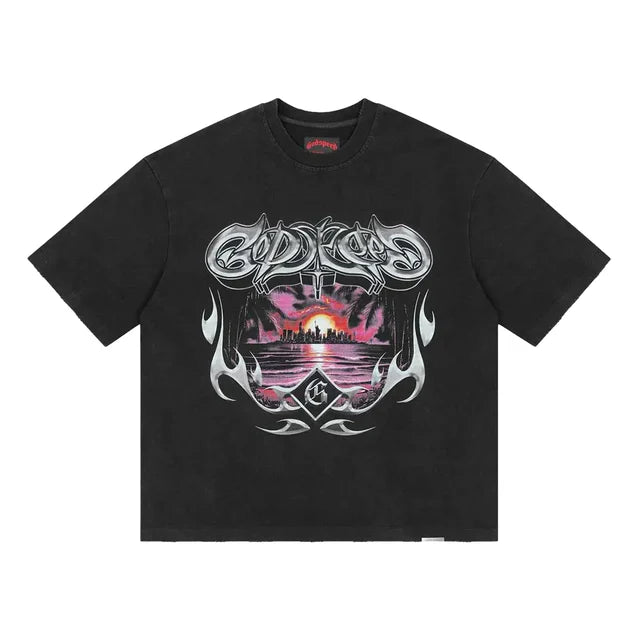 Liberty Sunset Black T-Shirt