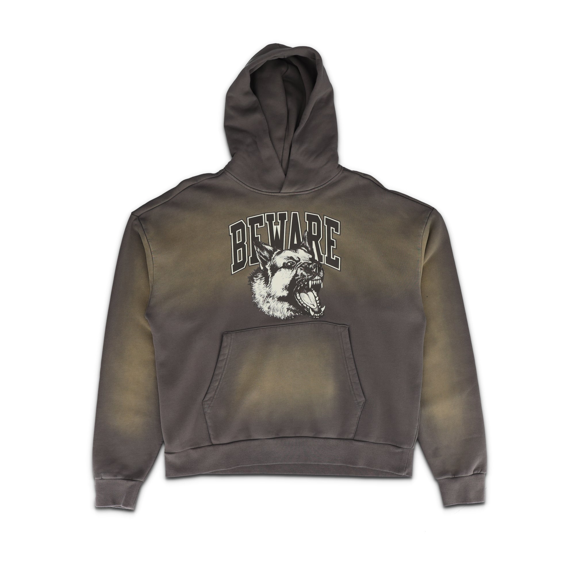 Tonal Beware Grey Pullover Hoodie
