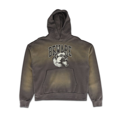 Tonal Beware Grey Pullover Hoodie
