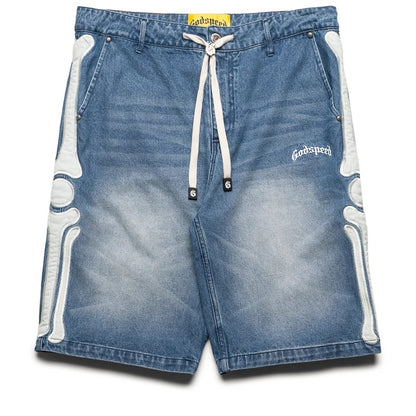 Fémur Frayed Blue Denim Shorts