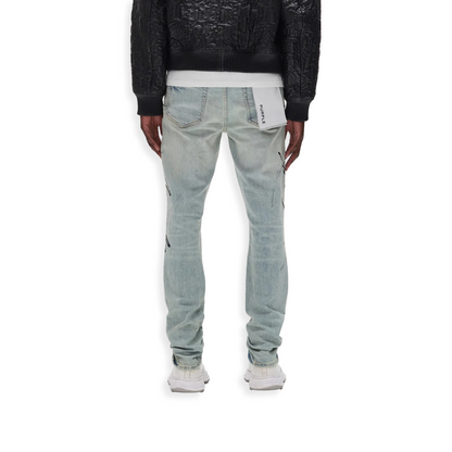 Skinny Double Script Blue Jeans