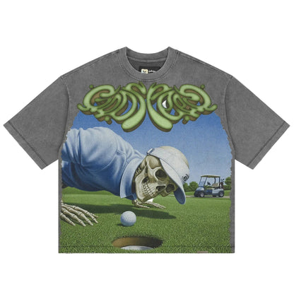 Green Reaper Grey Wash T-Shirt